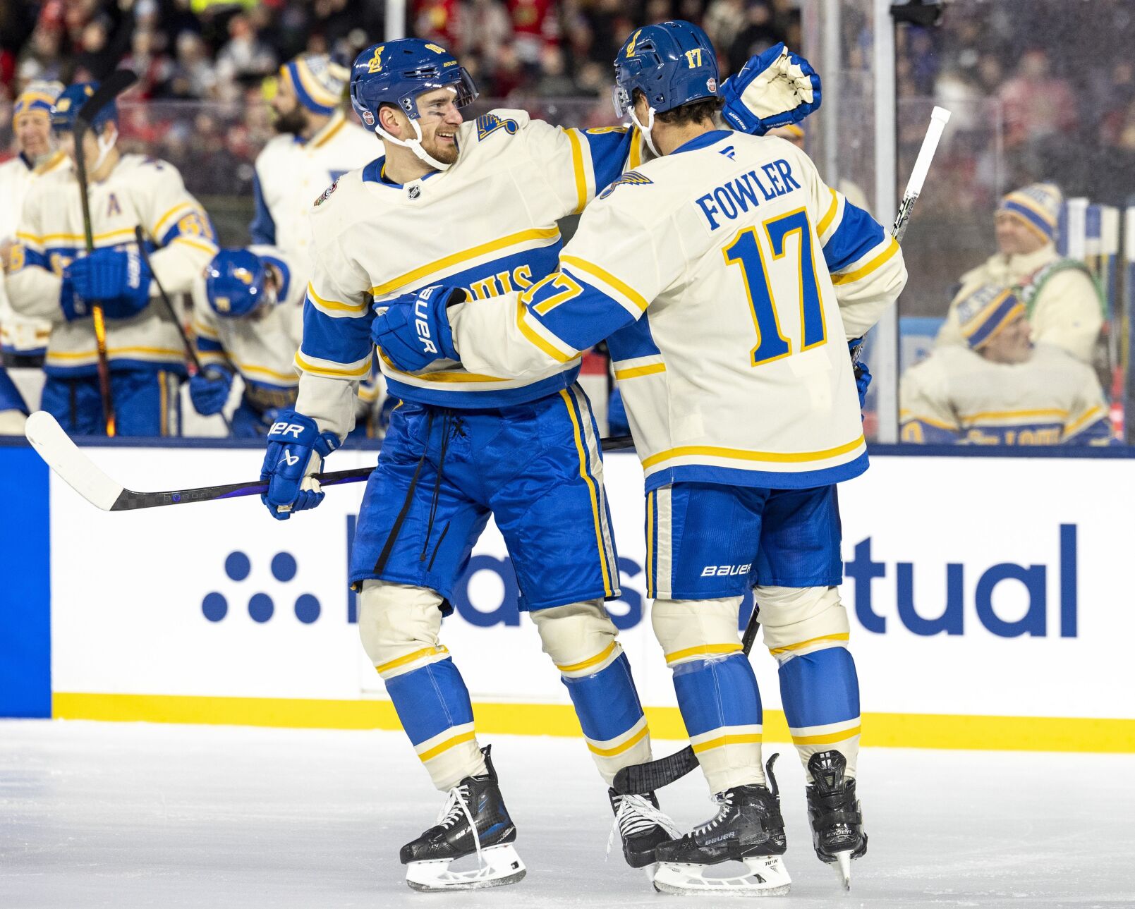 The Blues and Blackhawks take Wrigley Field for the Winter Classic